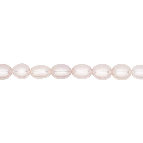 Pearl, White Lotus™, cultured freshwater, mauve, 5-5.5mm rice, B grade, Mohs hardness 2-1/2 to 4. Sold per 15-1/2" to 16" strand. image number 0