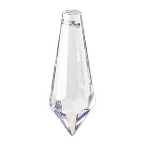 Suncatcher 6pk clear, Asfour Crystal 38x13mm top-drilled faceted point