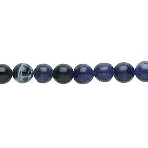Sodalite 1pkg1, round bead natural 15.5-16 inch 6mm