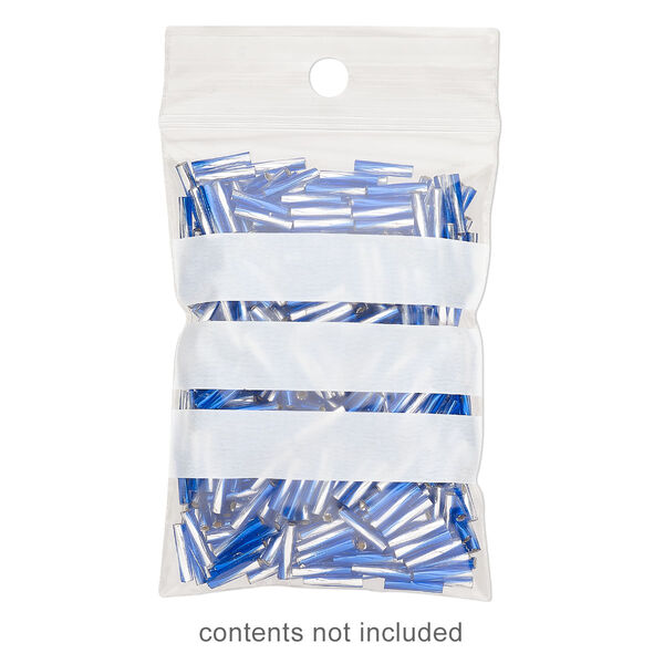 Bag, Tite-Lip™, plastic, white and clear, 2-1/2x2 inch top zip. Sold per pkg of 100. image number 0