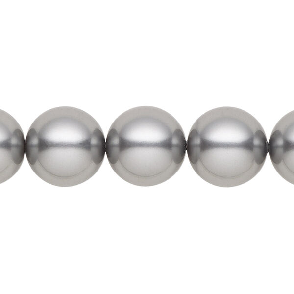 Pearl 100pk grey, Swarovski® 12mm round 5810 image number 0