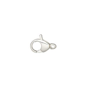 Clasp lobster claw 1pkg1 sterling silver, 8.5x6mm swivel oval, 1-strand