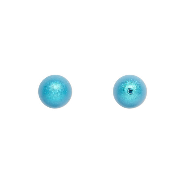 Pearl 4pk iridescent dark turquoise, Crystal Passions® 8mm round 5818 image number 0