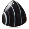 Black agate 1pkg1, rounded triangle focal 43x42x42mm image number 2