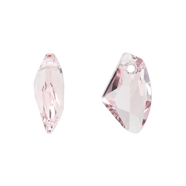 Drop 48pk light rose, Swarovski® 19x11mm pendant galactic vertical 6656 image number 0