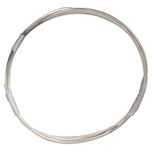 Wire, sterling silver-filled, half-hard, round, 26 gauge. Sold per 100-foot spool. image number 0
