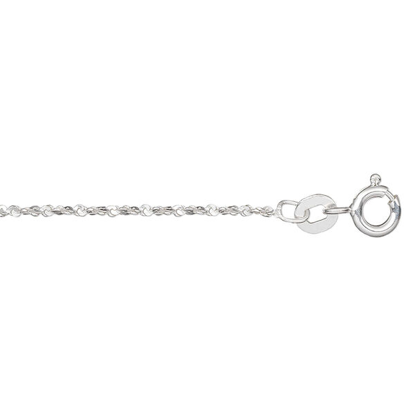 Chain, Gossamer™, sterling silver, 1mm twisted serpentine, 20 inches. Sold individually. image number 0