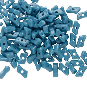 Bead, vintage German acrylic, blue, 7x3mm parallelogram rondelle. Sold per pkg of 100.