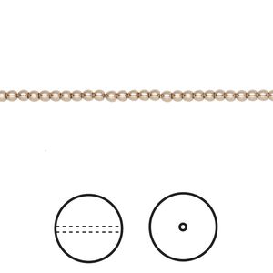 Pearl 1000pk bronze, Swarovski® 2mm round 5810