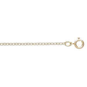 Chain 1pkg1 14Kt gold-filled cable, 1.2mm flat / springring clasp, Gossamer™ 18 inch