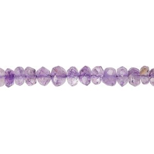 Amethyst 1pkg1, hand-cut faceted rondelle bead 13 inch 4x2mm-6x4mm