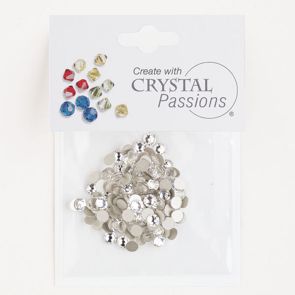 Flat back 1pkg144 crystal clear foil back, Crystal Passions&reg; rhinestone 3.8-4mm rose round SS16 2058 image number 0