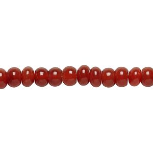 Carnelian 1pkg1, rondelle bead 15.5-16 inch 6x4mm