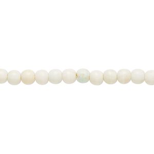 Magnesite 1pkg1, round bead 15 inch 3-4mm
