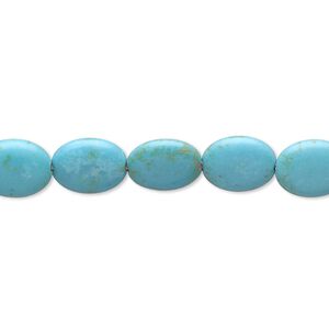 Magnesite 1pkg1, puffed oval bead 15 inch 10x8mm-10x9mm