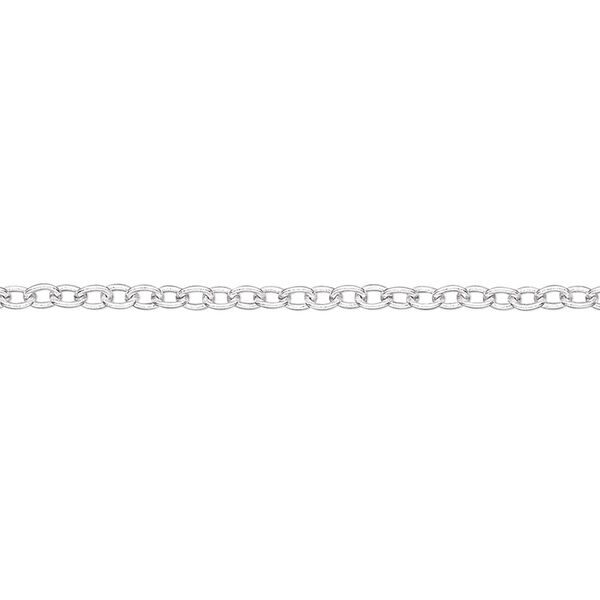 Chain, silver-plated steel, 2.2mm cable. Sold per 50-foot spool. image number 0