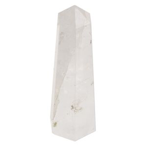 Quartz crystal 1pkg1, hand-cut undrilled 6-sided point tower gift natural 3.5x0.75 to 4x1 inch