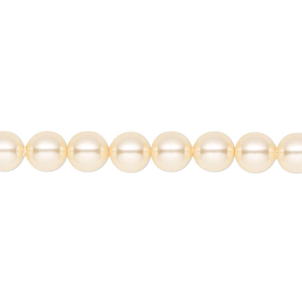 Pearl 500pk light gold, Swarovski® 6mm round 5810 image number 0