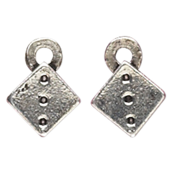 Drop and charm, antique silver-finished "pewter" (zinc-based alloy) and resin, multicolored, 10x10mm-32x14mm assorted Las Vegas designs. Sold per pkg of 4. image number 2