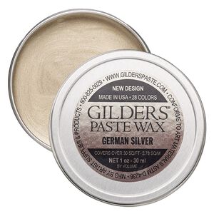 Wax paste, Gilders Paste®, pkg/1-ounce tin, German silver.