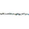 Mother-of-pearl shell 1pkg1, triangle tube bead 14 inch light blue teal 7x6mm-11x9mm image number 1
