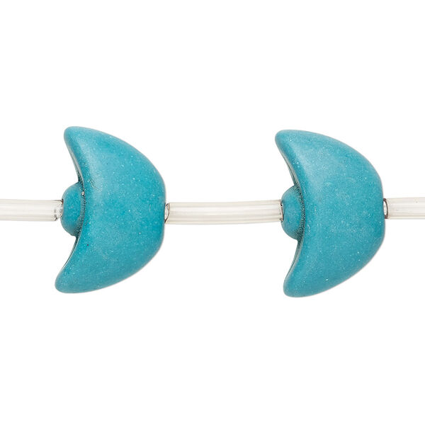 Bead, "turquoise" (resin) (imitation), dark teal green, 18x11mm-19x12mm ingot. Sold per pkg of 16. image number 0