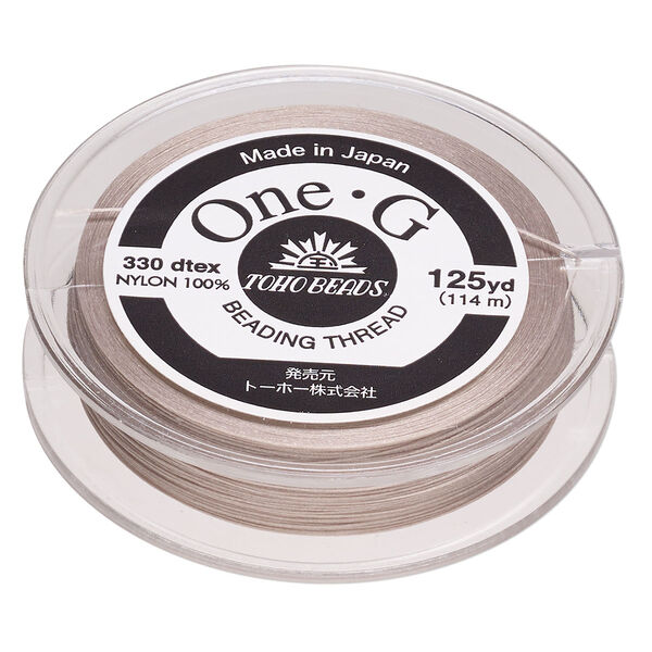 Thread, One-G™, nylon, pkg/125 yards, biege, size 0. image number 0