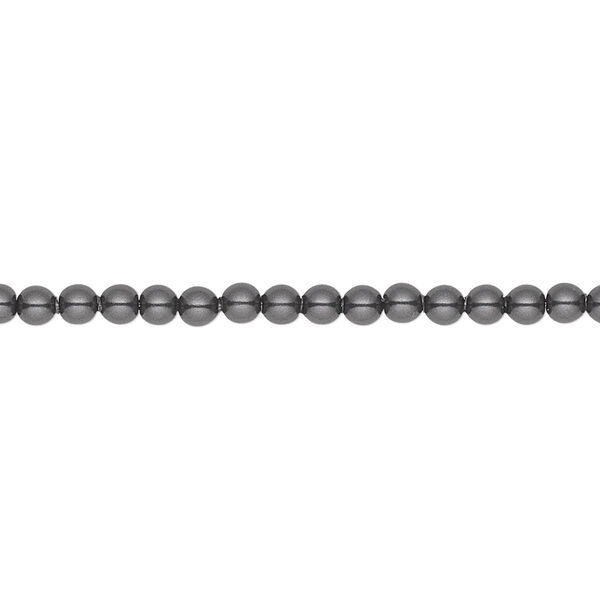 Pearl 100pk black, Crystal Passions® 3mm round 5810 image number 0