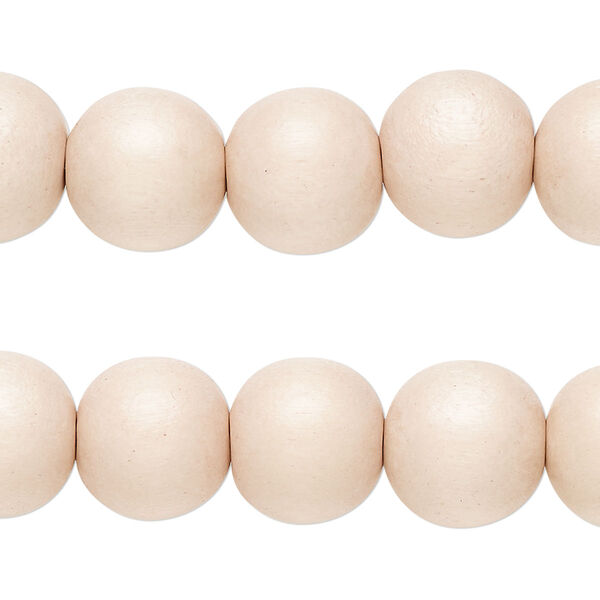 Taiwanese cheesewood 1pkg2, hand-cut round bead 15.5-16 inch tan 12mm image number 0