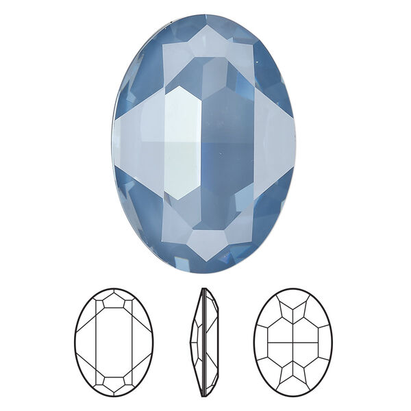 Fancy stone 1pk crystal denim ignite LacquerPRO, Crystal Passions® 30x22mm oval 4127 image number 0