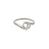 Ring, Sure-Set™, sterling silver, swirl band with 6mm 6-prong round setting, size 6. Sold individually. image number 0
