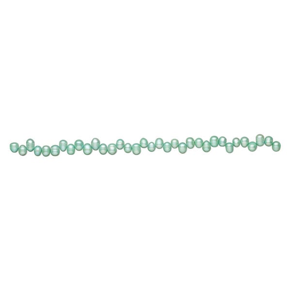 Freshwater pearl 1pkg1, top-drilled rice, 15 inch dark teal green 8x6mm-10x7mm cultured image number 1