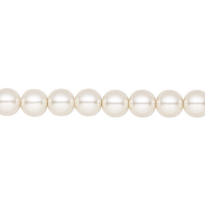 Pearl 200pk white, Preciosa Czech crystal 6mm round