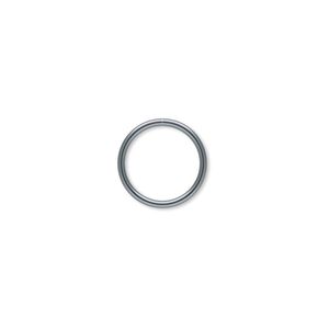 Jump ring, gunmetal-plated brass, 12mm round, 10mm inside diameter, 18 gauge. Sold per pkg of 500.