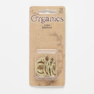 Bead frame, gold-finished "pewter" (zinc-based alloy), 19x16mm matte open oval with dot design, 12x12mm hole. Sold per pkg of 12.