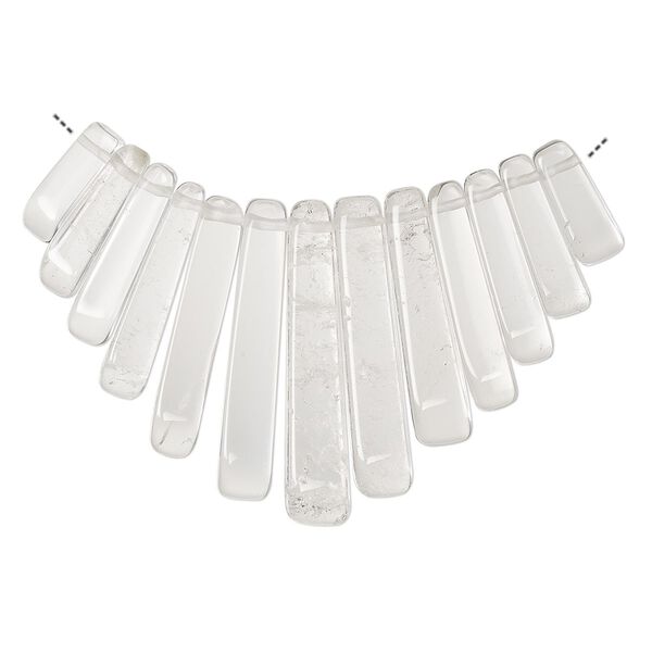 Quartz crystal 1pkg13, fan focal natural 26x10mm-29x12mm image number 0