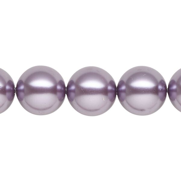 Pearl 10pk light amethyst pearl, Crystal Passions® 12mm round 5810 image number 0