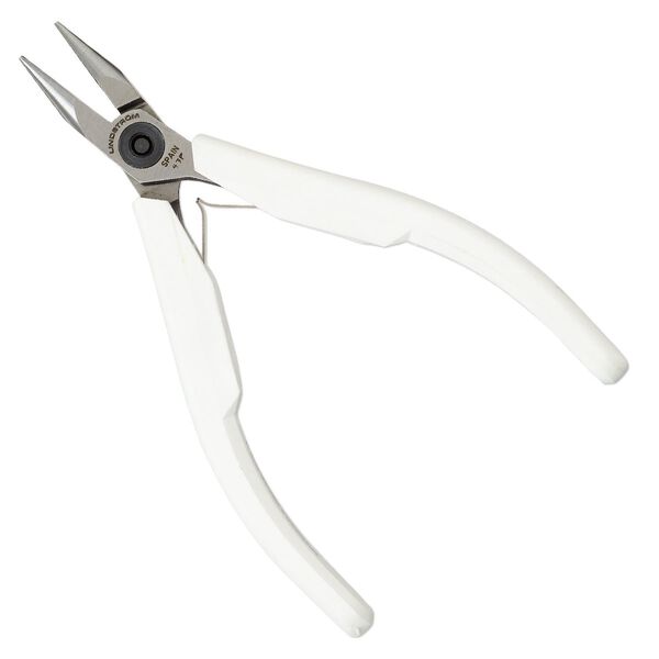 Pliers Lindstrom® Supreme series 1pkg1 alloyed steel, 4-3/4 inches chain-nose, white / silver (PLR-7893) image number 0