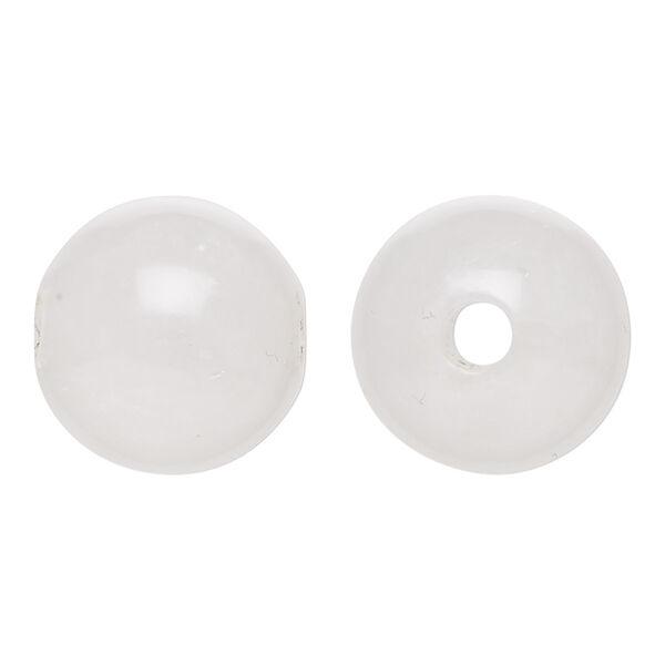Bead, snow quartz (natural), 18x17mm semi-round. B grade, Mohs hardness 7. Sold individually. image number 0