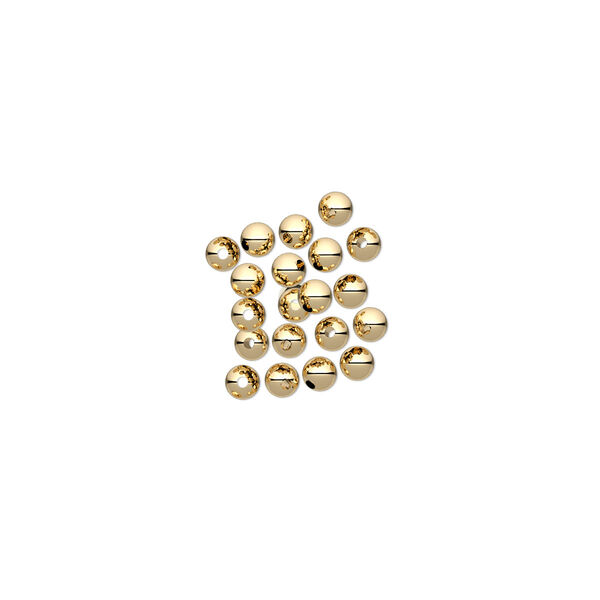 Bead, 12Kt gold-filled, 2.5mm round. Sold per pkg of 20. image number 0