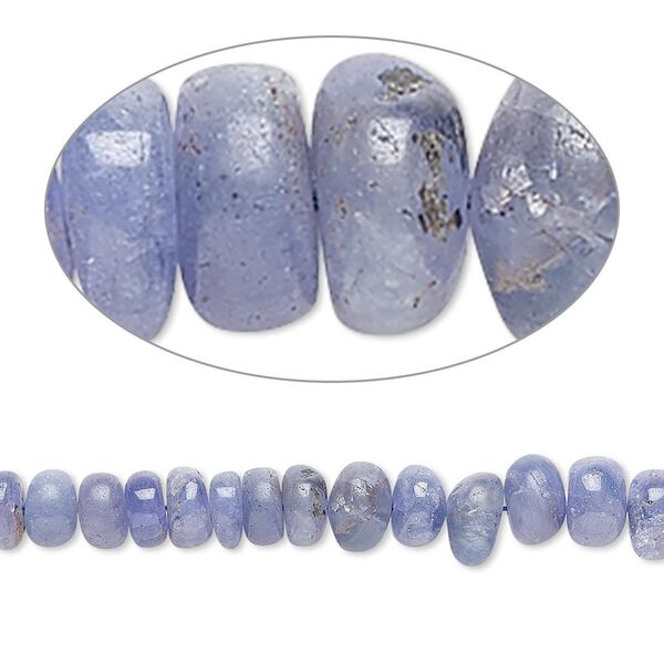 Tanzanite 1pkg1, hand-cut rondelle bead 15.5-16 inch graduated 4x2mm-7x4mm image number 0