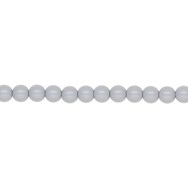 Pearl 600pk ceramic grey, Preciosa Czech crystal 4mm round image number 0