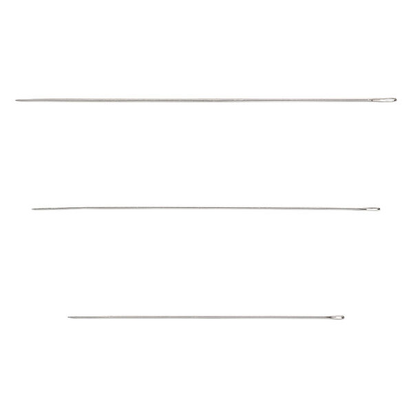 Needle mix, carbon steel, 0.46mm / 0.36mm / 0.43mm, 1-5/8 inches / 2 inches / 2-3/16 inches. Sold per pkg of 18. image number 1