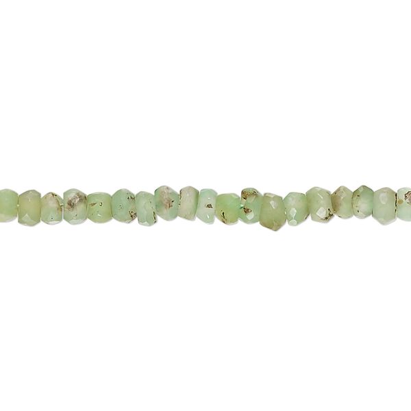 Chrysoprase 1pkg1, hand-cut faceted rondelle bead natural 14 inch 3x2mm-4x3mm / 3mm image number 0