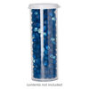 Vial, polystyrene and plastic, clear and white, 3-7/16 x 1-1/4 inch extra-large vial with snap on cap. Sold per pkg of 4. image number 0