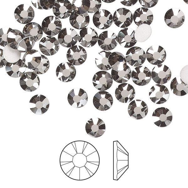 Flat back 1440pk crystal Biarritz foil back, Preciosa MAXIMA Czech crystal rhinestone 4.6-4.8mm chaton rose round SS20 image number 0
