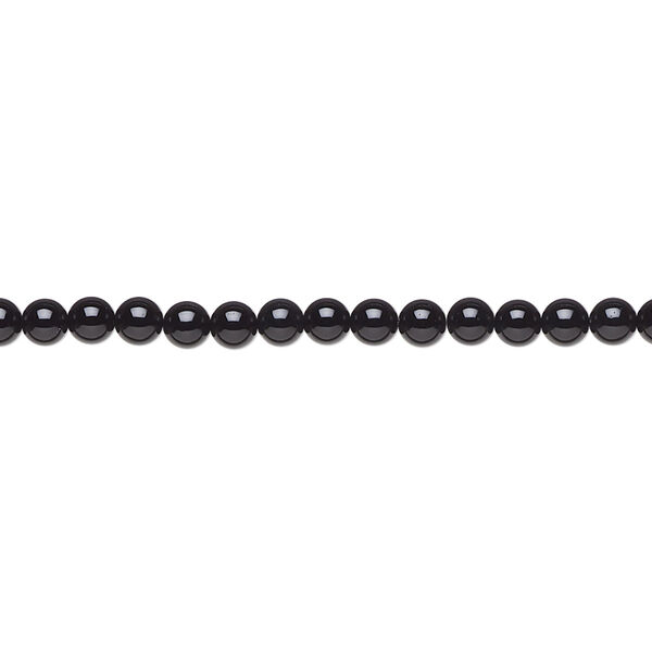 Black onyx 1pkg1, round bead A- grade, 15.5-16 inch 3mm image number 0