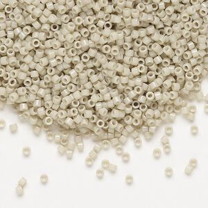Seed bead, Delica®, glass, pkg/250g, #11 round, Duracoat® opaque outside dyed flax (DB-2362).