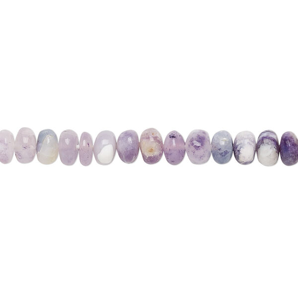 Bead, purple opal (natural), shaded, 4x2mm-5x3mm hand-cut rondelle, B grade, Mohs hardness 5 to 6-1/2. Sold per 15" to 16" strand. image number 0