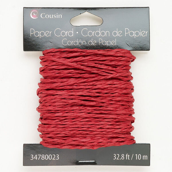 Paper 1pkg1, twisted round cord 10 meter red 2mm image number 0